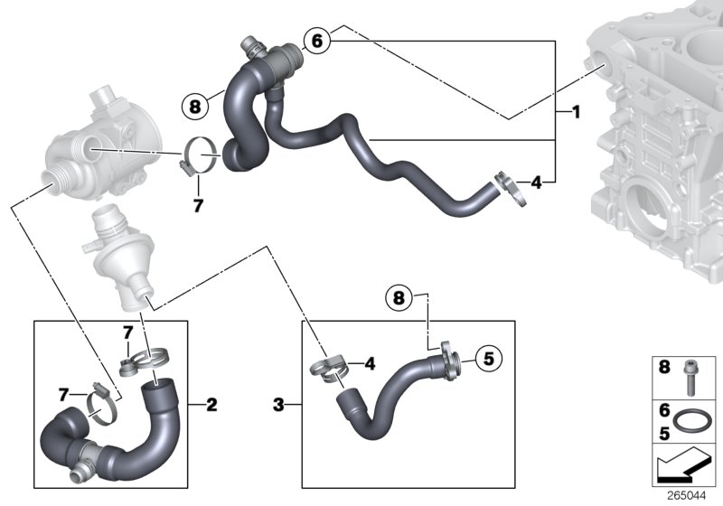3B13 Cooling System Water Hoses-11_5063