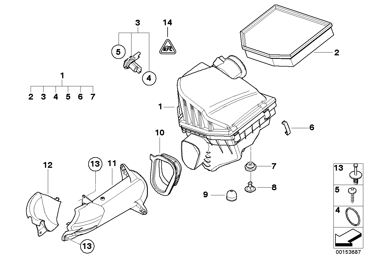 BU33 Intake Muffler/Filter Cartridge/HFM-13_1172