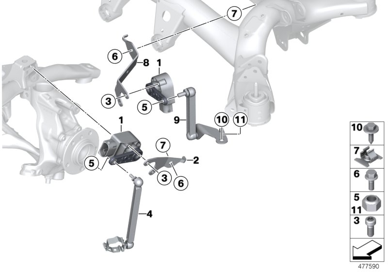 3B13 Headlight Vertical Aim Control Sensor-31_0948