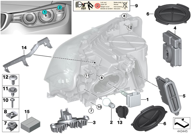 3B13 Single Parts, Xenon Headlight-63_1356