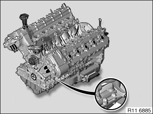 engine number identification location - S85 / S65
