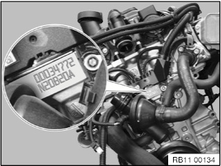 engine number identification location - N20 / N26
