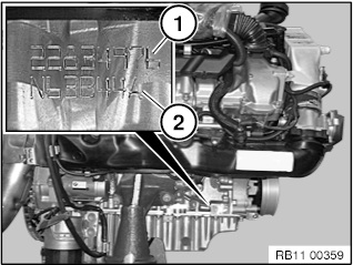 engine number identification location - N63,S63, N74