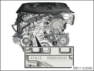 engine number identification location - B58