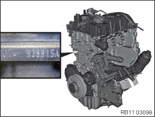engine number identification location - B38B / B48B