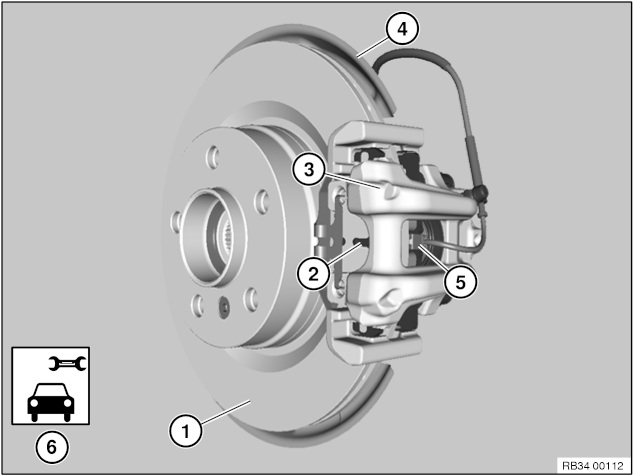 bmw 2012-2019 3 Series rear brake assembly