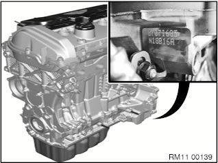 engine number identification location - W16