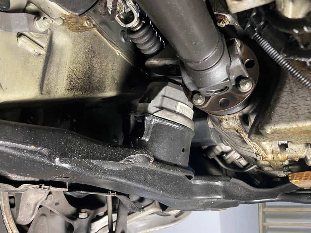 Remove the engine mount from the rear of the engine