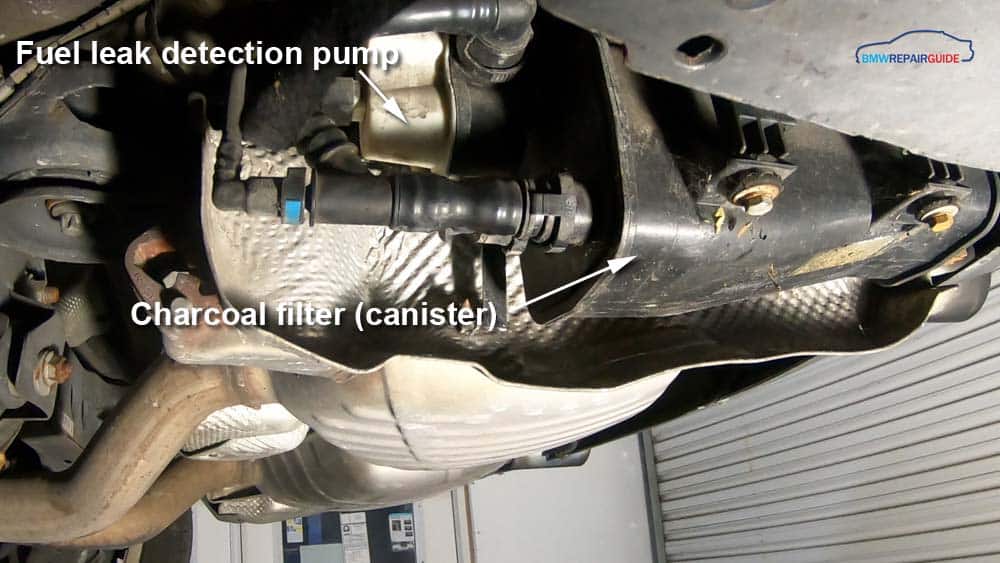 Thefuel leak detection pump and charcoal canister are now easily accessible